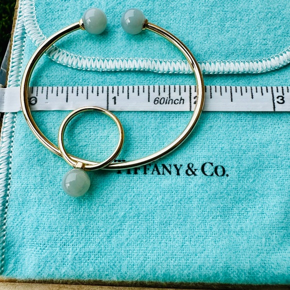 Tiffany & Co Rose Gold Hardwear Ball Moonstone Ring, sz 5.75 - Picture 4 of 9